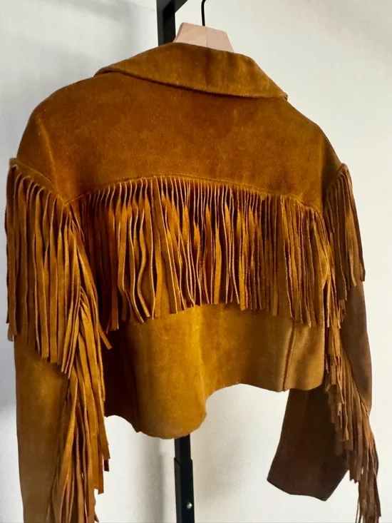 True Vintage 1960s Ibex of England Suede Fringe Jacket - Picture 3 of 7